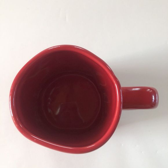 Rae Dunn Christmas “UNDER THE MISTLETOE” Red Mug White Large Letters NEW - Picture 3 of 7